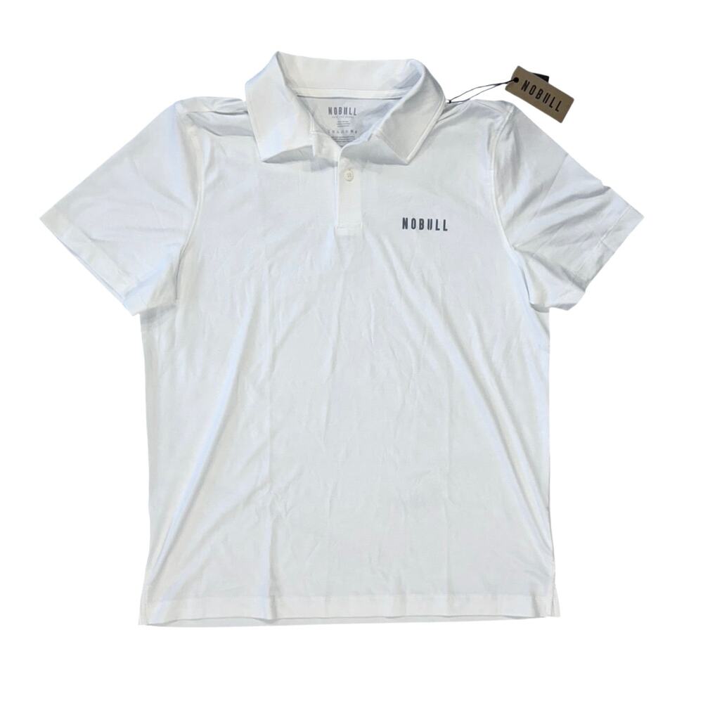 NWT NOBULL Men’s Lightweight Textured Polo White Camo Size L